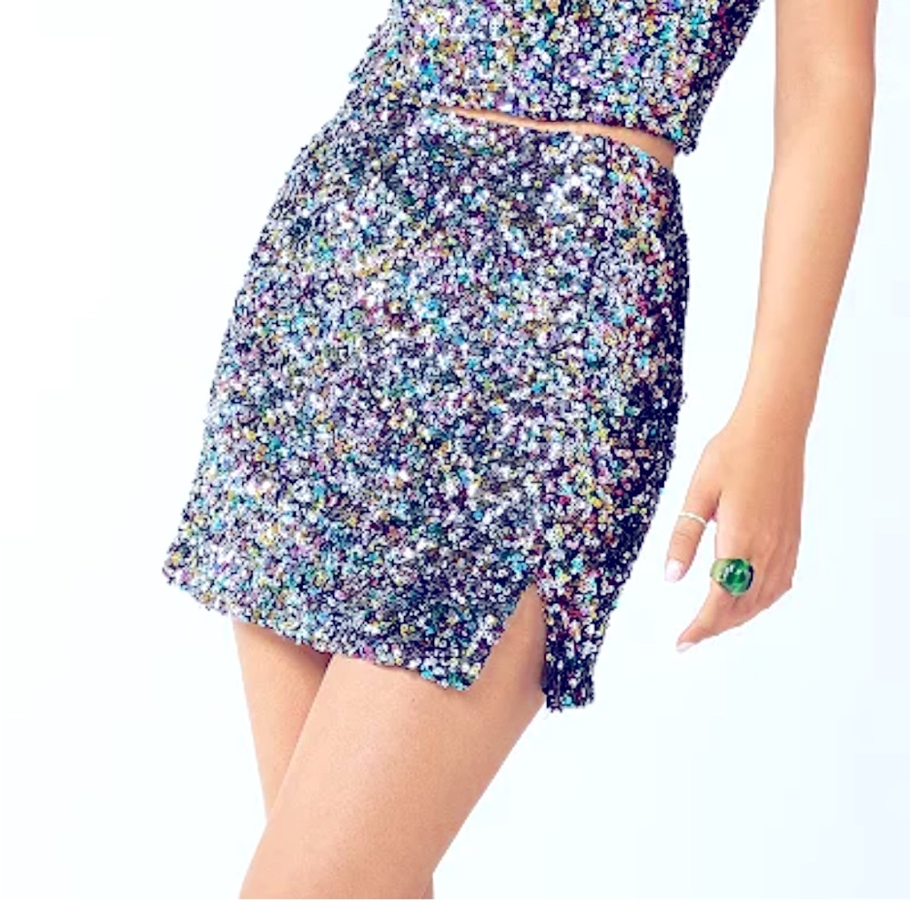 Multicolor sequin mini skirt- Taylor Swift Lover Inspiried